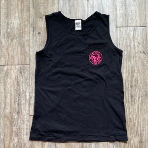 PINK Victoria's Secret Black Tank Top with Pink Logo